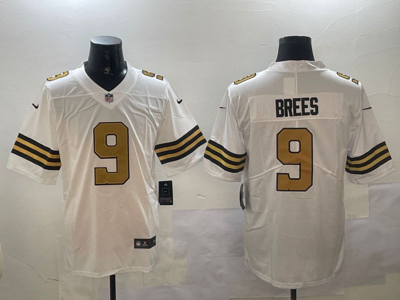 Men New Orleans Saints #9 Brees White 2024 Nike Limited NFL Jersey style 0104->new orleans saints->NFL Jersey